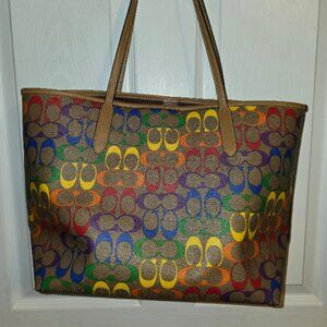 COACH X Disney Dempsey Tote 22 Signature Mickey Mouse Print